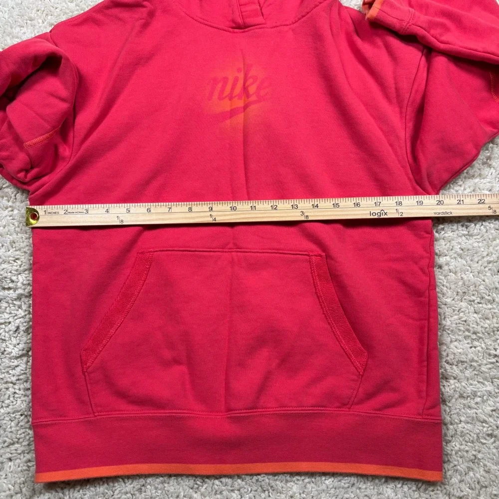 Nike French Terry Pullover Hoodie Womens‎ Small Red Orange